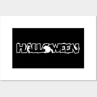 Halloween Werewolf Typography Posters and Art